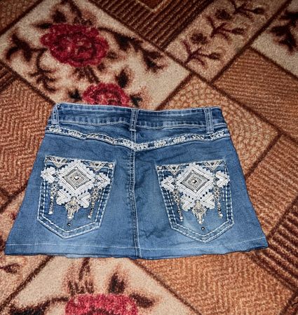Y2k denim mini skirts