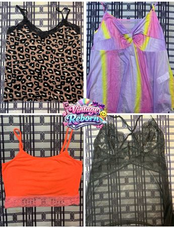 Y2K Vintage Lace & Statement Camisole Mix – Feminine Summer Edit | VR-289