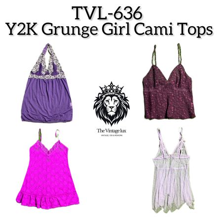 Y2K Grunge Girl Cami Tops (TVL-636)