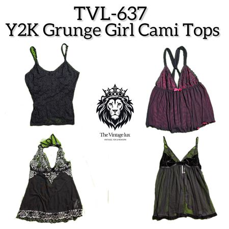 Y2K Grunge Girl Cami Tops (TVL-637)