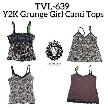 Y2K Grunge Girl Cami Tops (TVL-639)