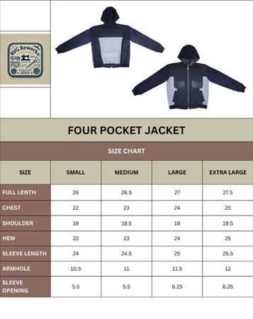 Upcycled 4 Pocket Canvas Hoodie Jacket