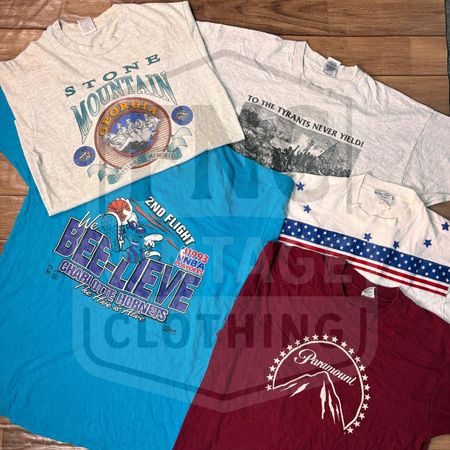T-shirts graphiques rétro à couture simple