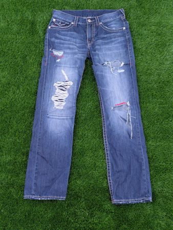 Unbranded Y2K Embroidered and Embellished Jeans - O17