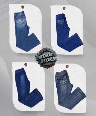 Y2K Classic Frost Denim Flared Jeans