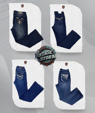 Y2K Rebel Charm Denim Flared Jeans
