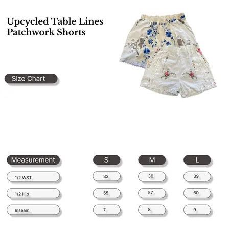 Upcycled Table Linen shorts
