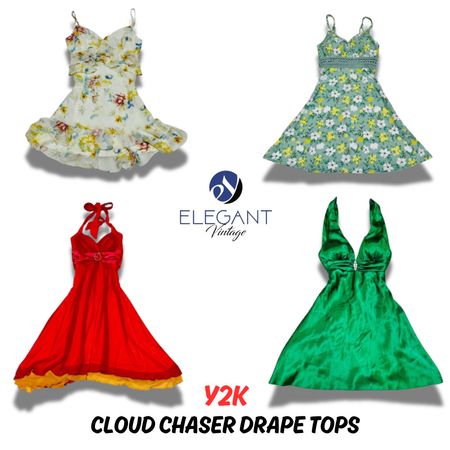 Y2K Cloud Chaser Drape Tops - EV0336