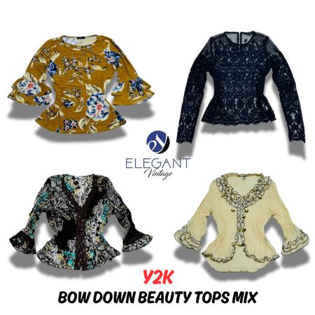 Y2K Bow Down Beauty Tops - EV0390