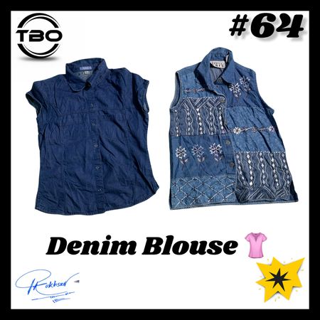 Y2k Denim Blouse (brands) Levi’s , Cabincreek & Ny jeans #64.