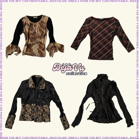 Y2K Whimsigoth & Vampy Blouse bundle