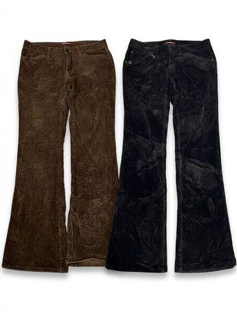 (FV-1413) Y2K Earth Tone Corduroy flared pants