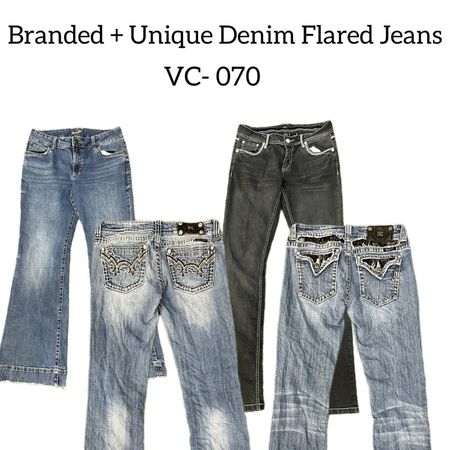 Y2K Branded(Miss Me) + Unique denim flared jeans