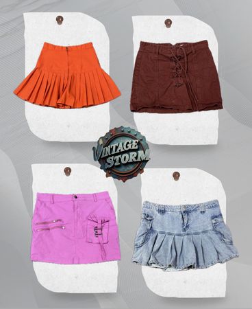Y2K Retro Rebel Denim Skirt