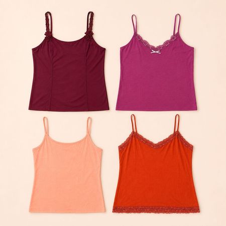 Y2k Solid Color Cami Tops