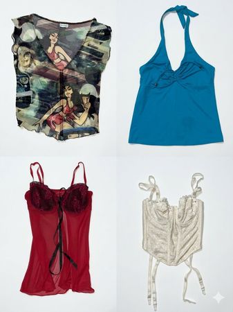 Y2K cami tops