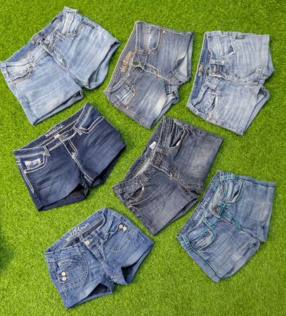 5514 - Upcycled Mini Denim Shorts