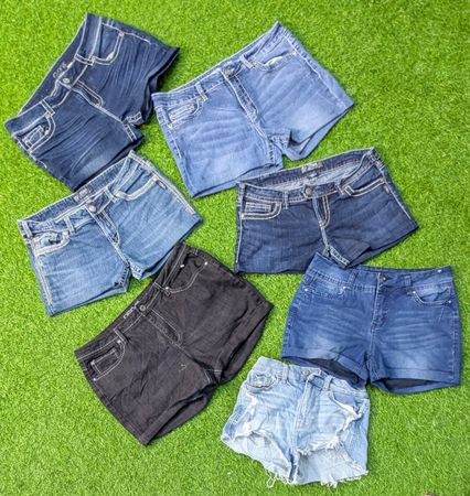 5515 - Upcycled Mini Denim Shorts