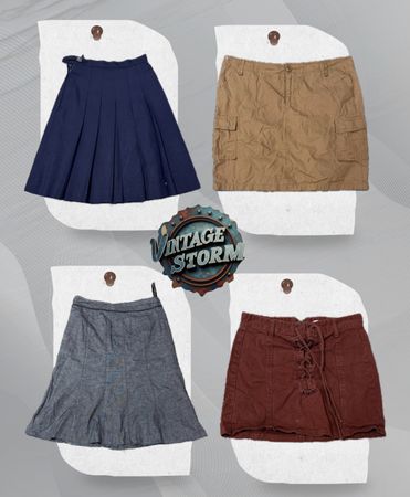 Y2K Aesthetic Office Skirt