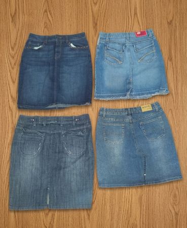Midi Vintage Denim Skirt Selection - Classic 90s Style(MDS-06)