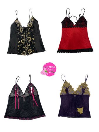 Y2K romantic core camis