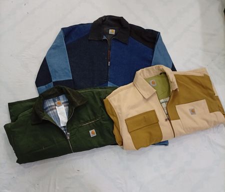 CR8369 UPCYCLED CARHARTT MIX STYLE JACKETS