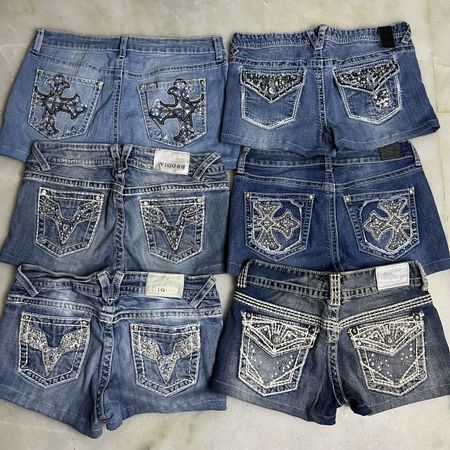 Y2k embellished & Embroidery shorts
