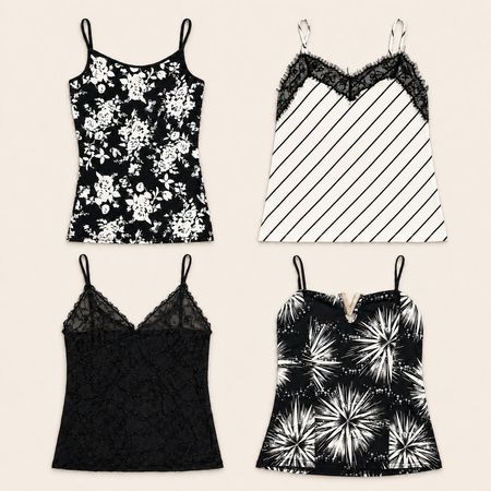 Y2k Monochrome Cami Tops