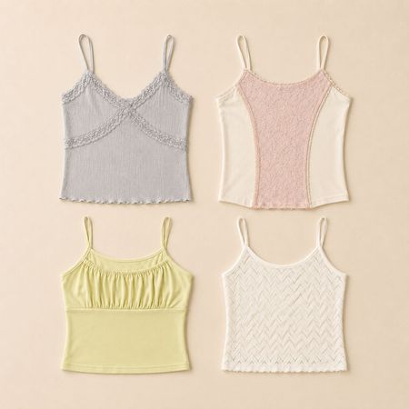 Y2k Soft Color Cami Tops