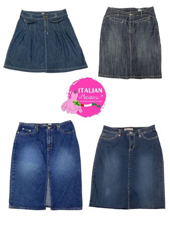 Y2K denim midi skirts