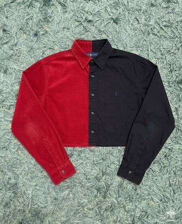 Upcycle Corduroy Half & Ralph Lauren Half Crop Top (Dv -05)