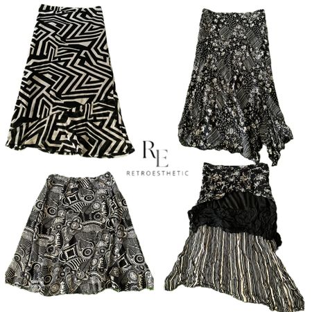 Y2K Earthy Tone Maxi Skirts Re-3205