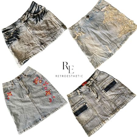 Y2K NYC IT GIRL DENIM MINI SKIRTS RE-3206