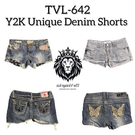 Y2K Unique Denim Shorts (TVL-642)