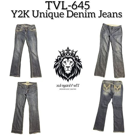 Y2K Unique Denim Jeans (TVL-645)
