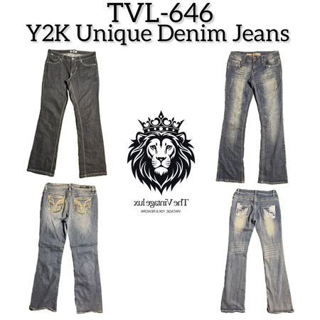 Y2K Unique Denim Jeans (TVL-646)