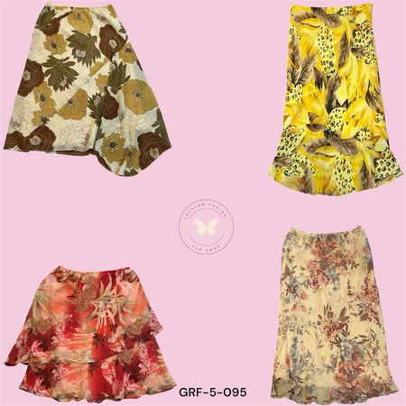 Women’s Printed Polyester Maxi Skirt – Trendy Y2K Fashion Skirt (GRF-5-095)