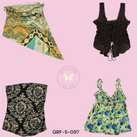Y2K Style Floral Printed Camisole Top – Cute Streetwear Summer Wear (GRF-5-097)