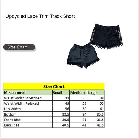Upcycled Lace Trim Track Short