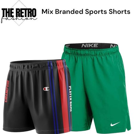 Mix Branded Sports Shorts-0100