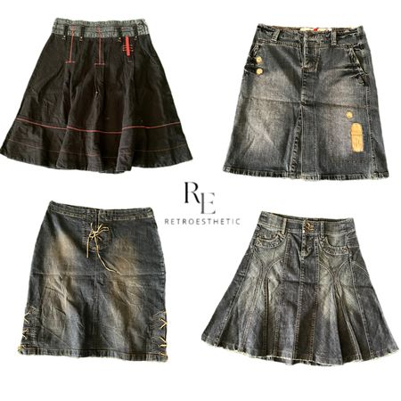 Y2K NYC IT GIRL DENIM MIDI SKIRT RE-3217