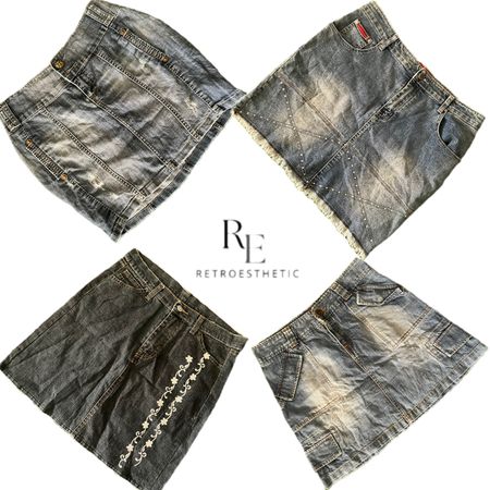 Y2K NYC IT GIRL DENIM MINI SKIRTS RE-3219