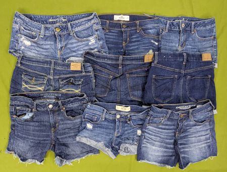 💥 RV3448 4 Brands Denim Mini Shorts