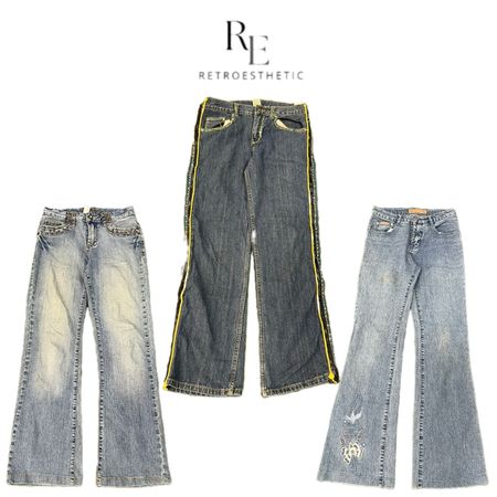 Y2K Edy Girl Denim Jeans Re-3224