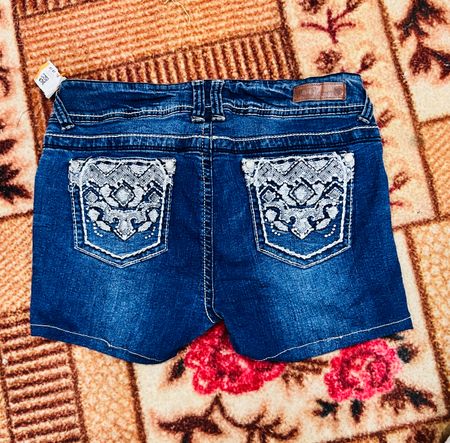 Y2k denim mini shorts