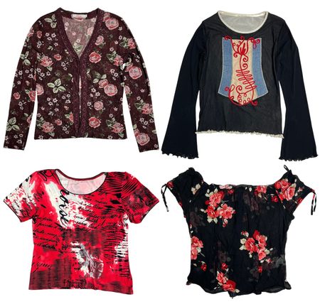 Downtown Romantic Girl x Y2K Tops: TT-256