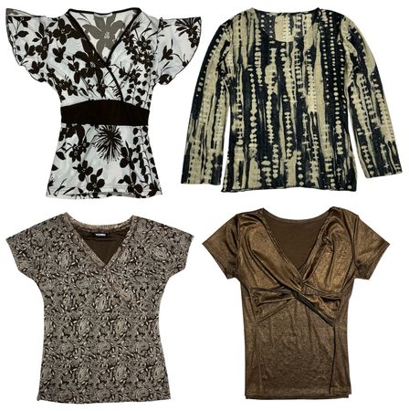 Y2K Earthy Tone Tops: TT-259