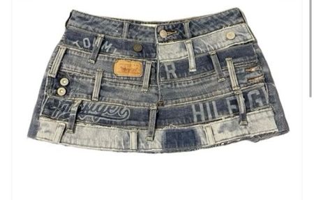 Up Cycled Levi’s Belted Y2K Skirt