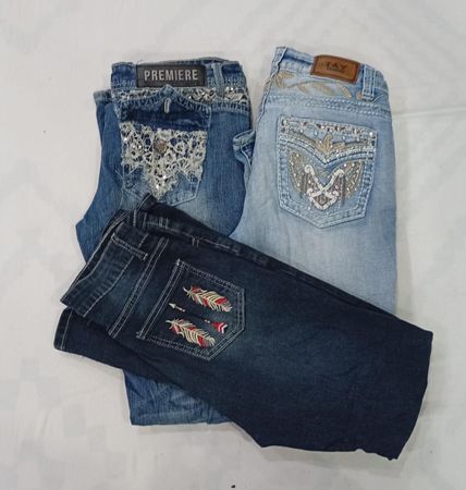 CR8395 Y2K FLARE & STRAIGHT JEANS