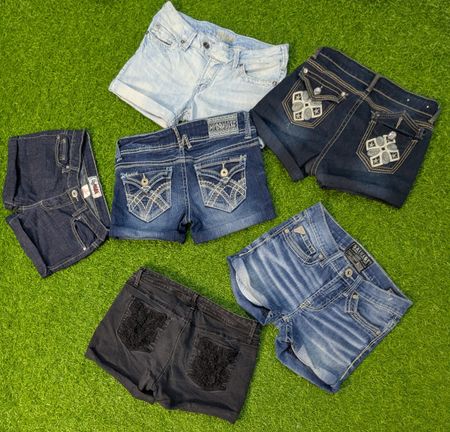 5549 - Upcycled Mini Denim Shorts